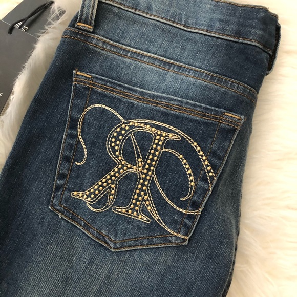 Rock & Republic Berlin Embellished Skinny Jeans Sz 8 - Picture 4 of 9